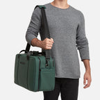 Men's gym duffel in green with adjustable shoulder strap and side pockets for stylish and functional daily use. Abbot Green,Kenmare Black,Essex Blue, Stone Grey