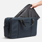 A duffel garment bag with fold-out interior lining and an FTL logo is designed for stylish and functional travel organization. Abbot Green,Kenmare Black,Essex Blue, Stone Grey