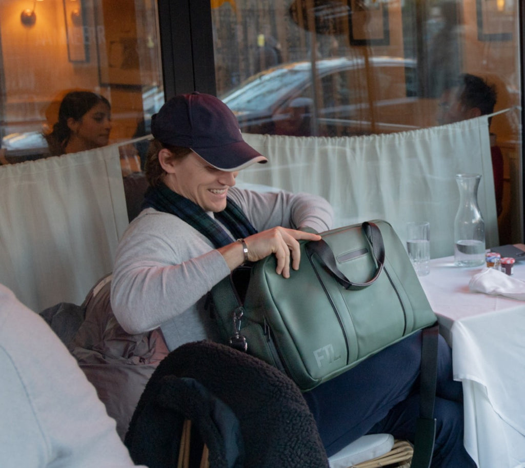 Gym duffle bag for men in stylish green design, perfect for casual outings and everyday functionality. Abbot Green