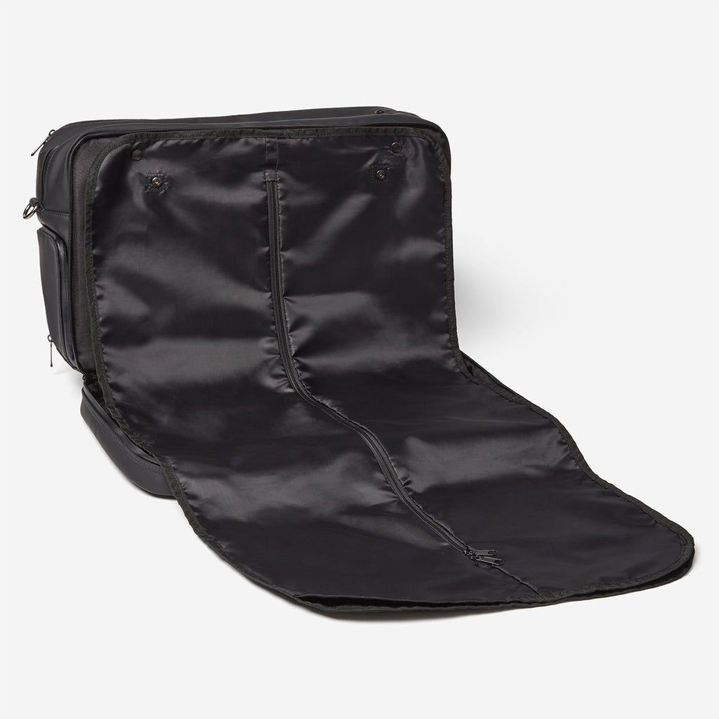 Duffel garment bag with full-zip interior suit compartment for wrinkle-free travel and professional packing. Abbot Green,Kenmare Black,Essex Blue, Stone Grey