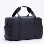 FTL Max black duffel bag with carry handles, side pocket, and embossed logo.