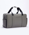 Grey FTL Lite duffel bag with black carry handles and side pocket for gym and work.