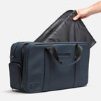 A duffel garment bag with fold-out interior lining and an FTL logo is designed for stylish and functional travel organization. Abbot Green,Kenmare Black,Essex Blue, Stone Grey